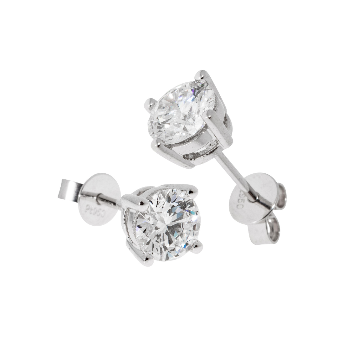 Classic Brilliant Studs | Lab grown diamantøredobber | Skarv
