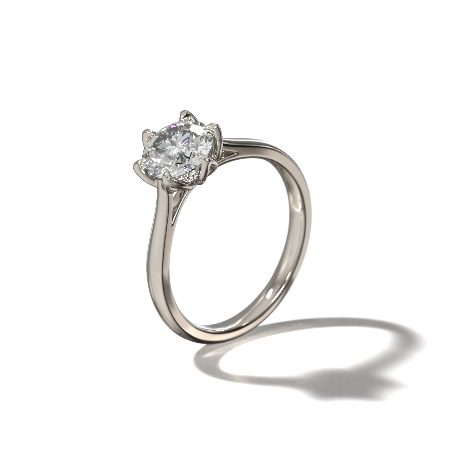 ROUND TULIP CATHEDRAL SOLITAIRE