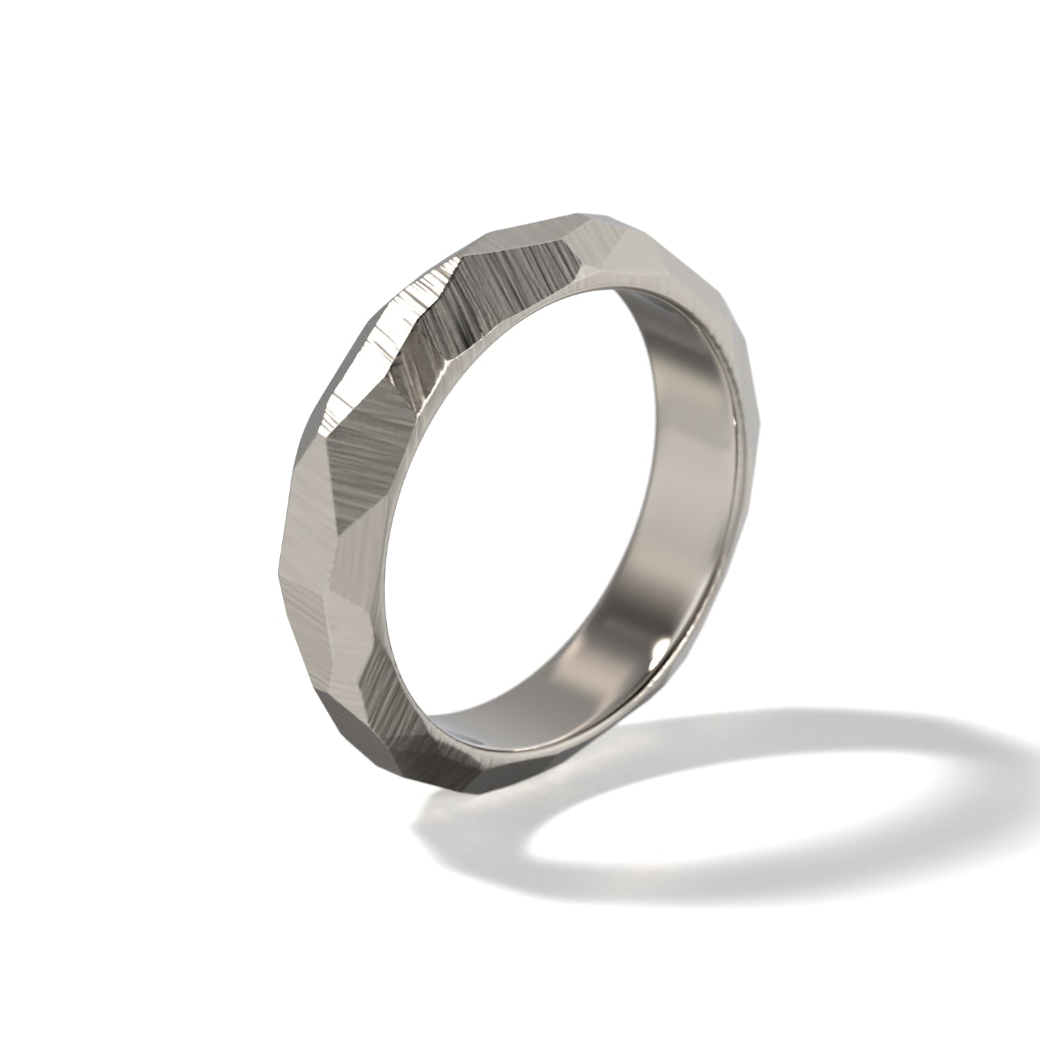 HIS FACETED WEDDING BAND