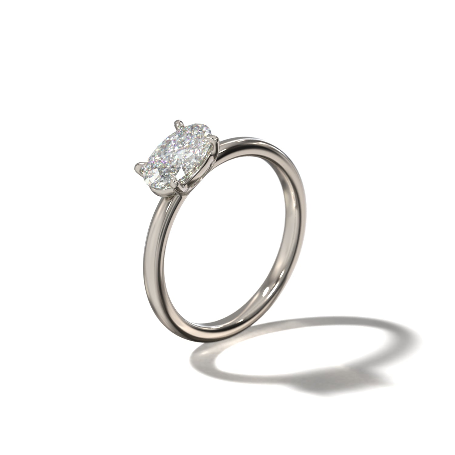 OVAL EAST WEST SOLITAIRE