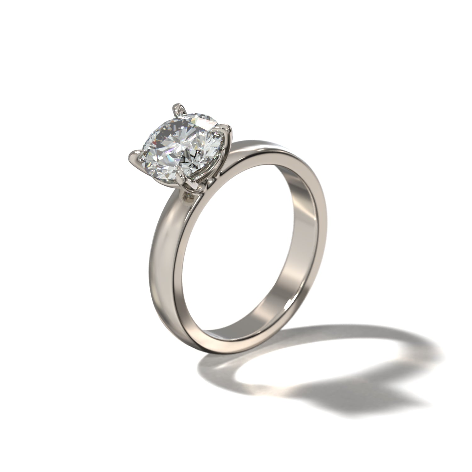 ROUND CIGAR BAND SOLITAIRE