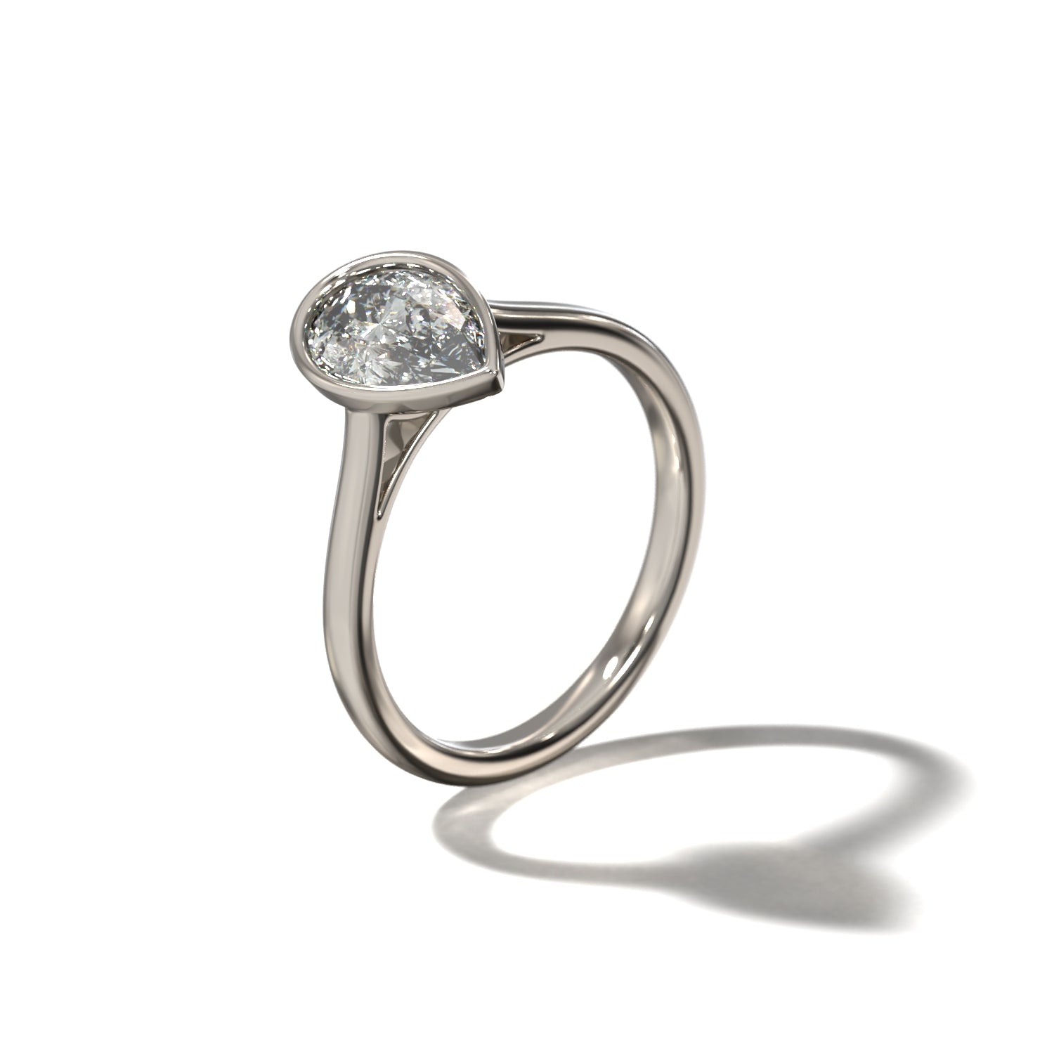 PEAR BEZEL SOLITAIRE