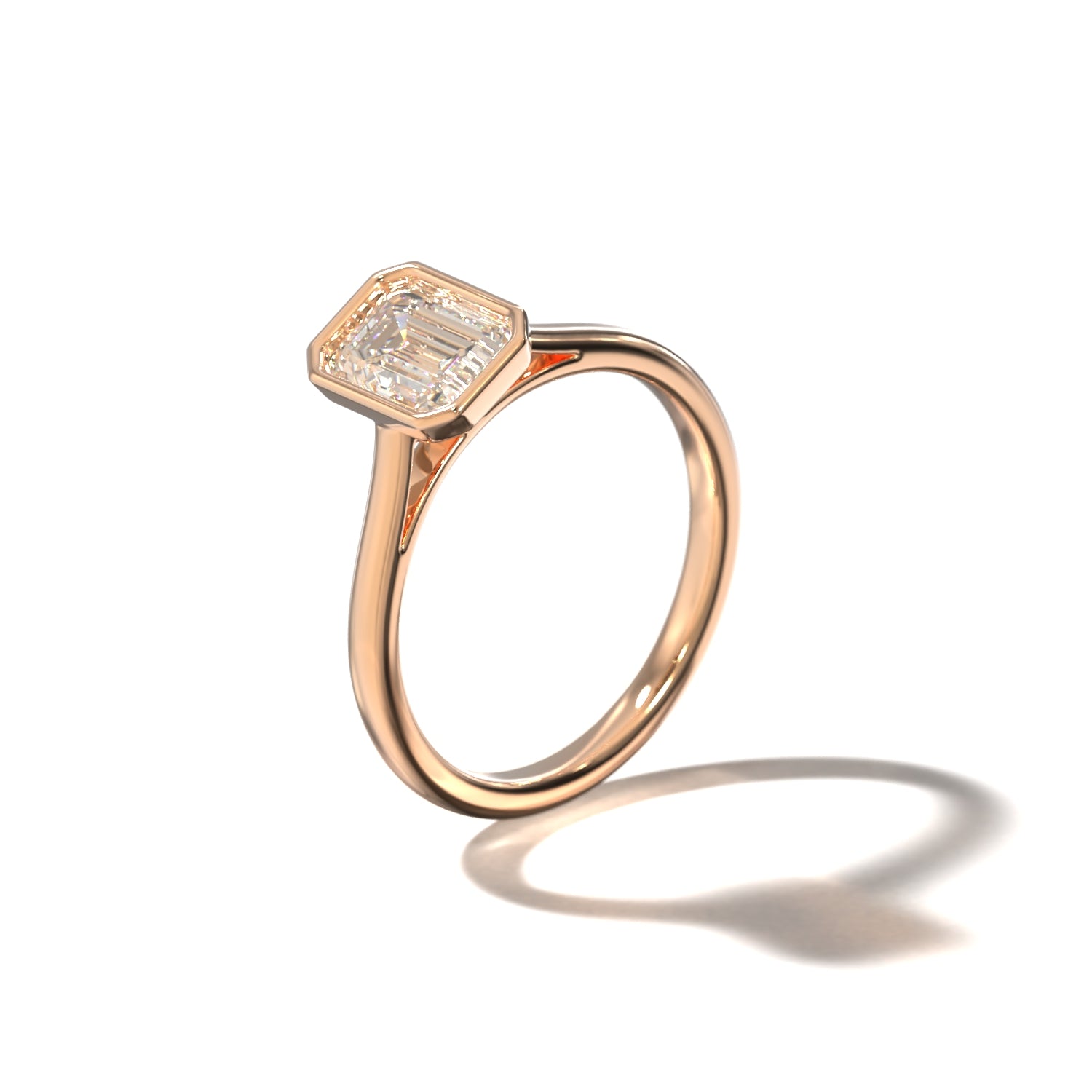 EMERALD BEZEL SOLITAIRE