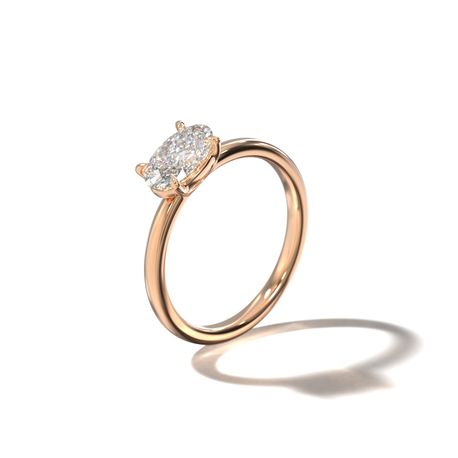 OVAL EAST WEST SOLITAIRE