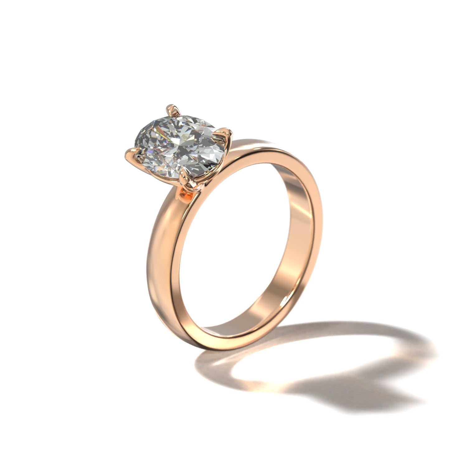 OVAL CIGAR BAND SOLITAIRE