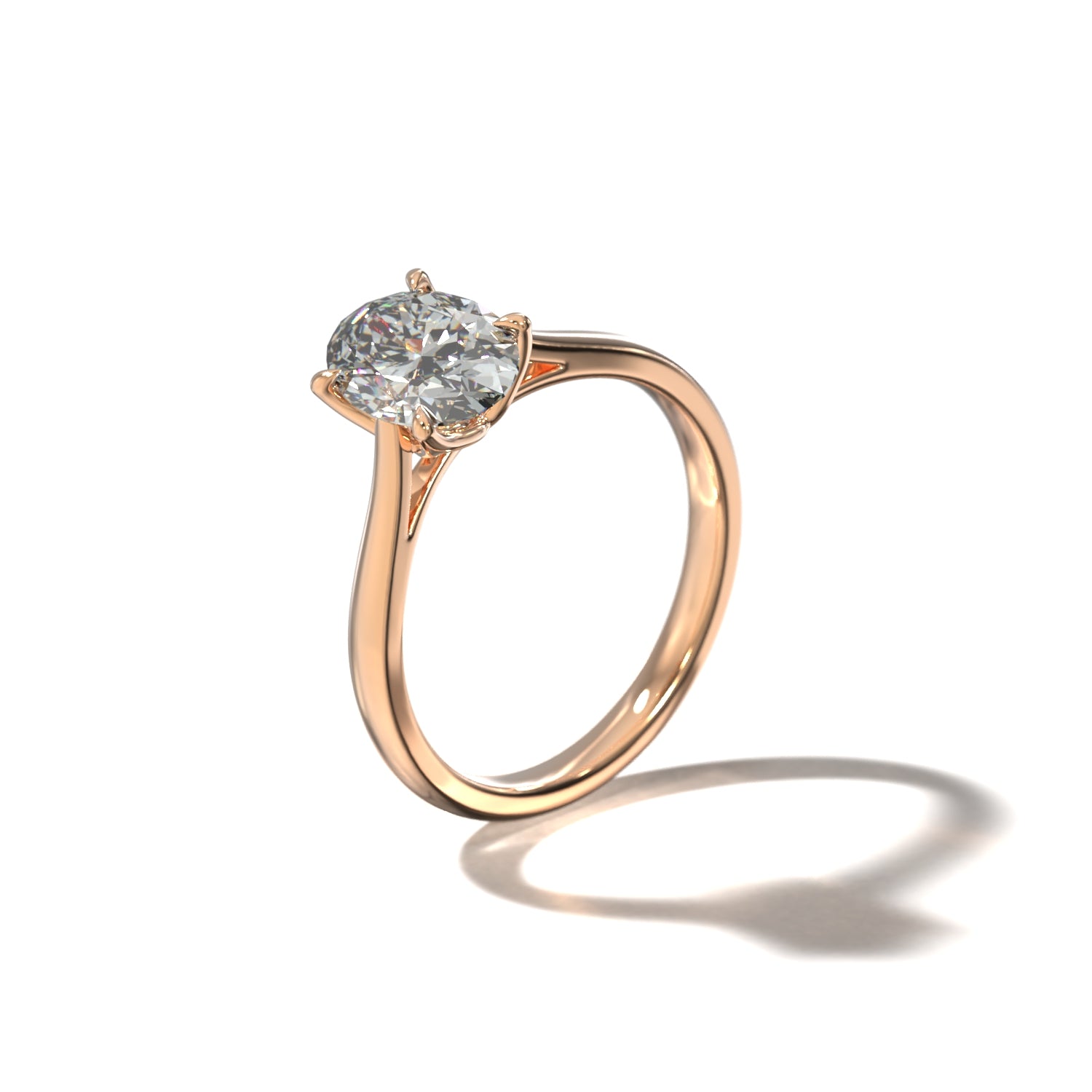 OVAL TULIP CATHEDRAL SOLITAIRE