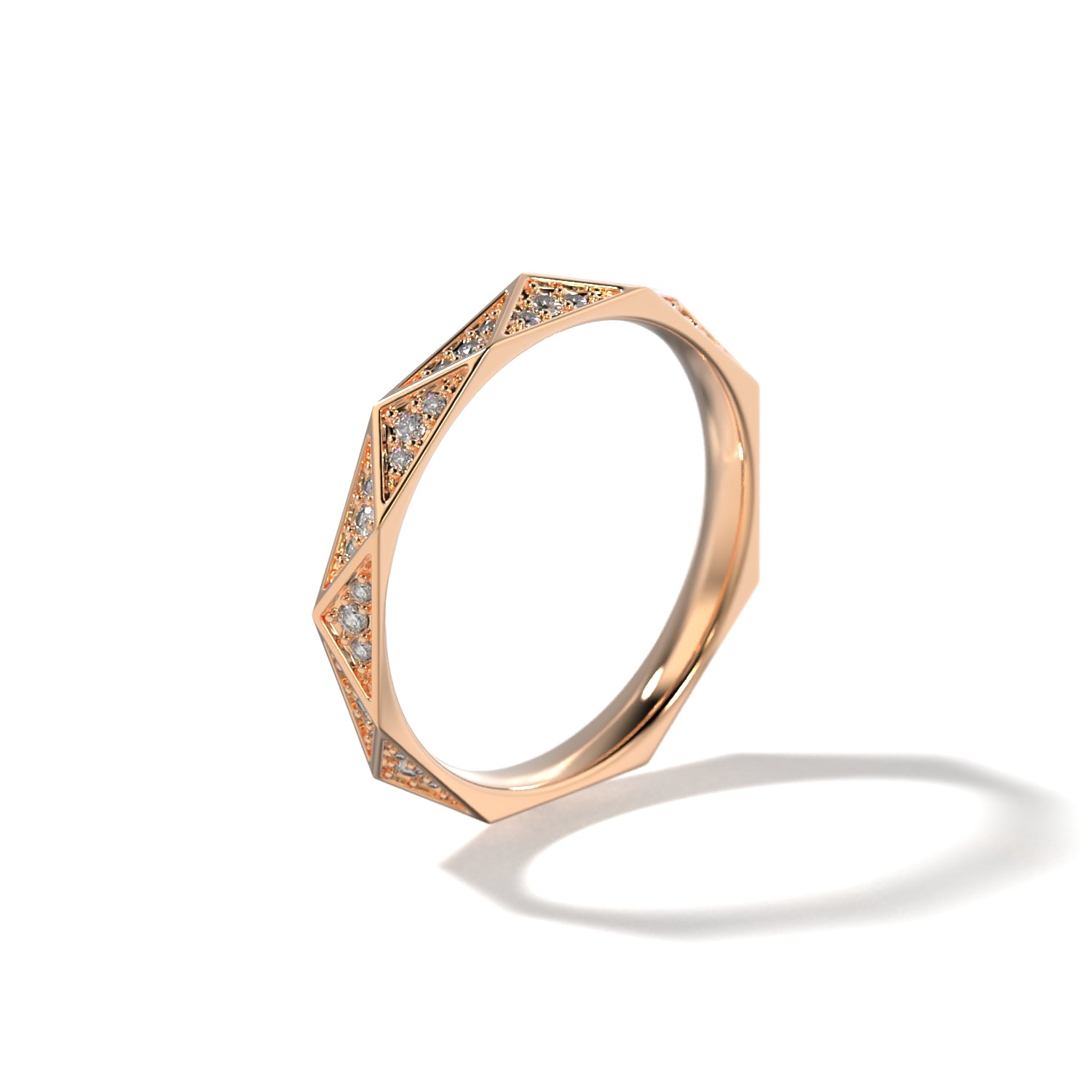 HER SCULPTED DIAMOND WEDDING BAND