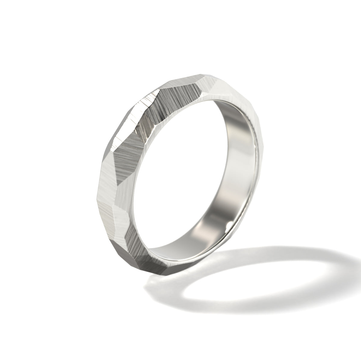 HIS FACETED WEDDING BAND