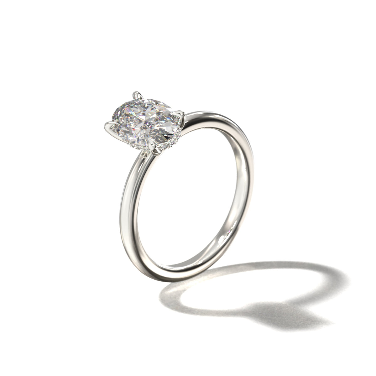 OVAL SOLITAIRE HIDDEN HALO
