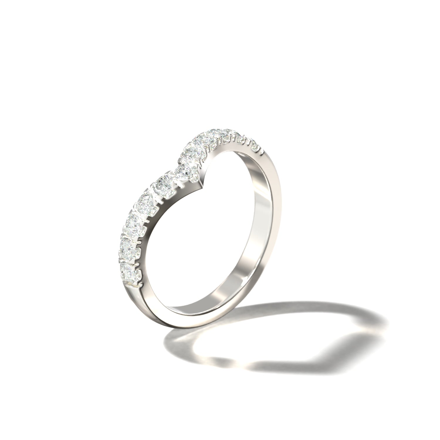 HER V DIAMOND WEDDING BAND