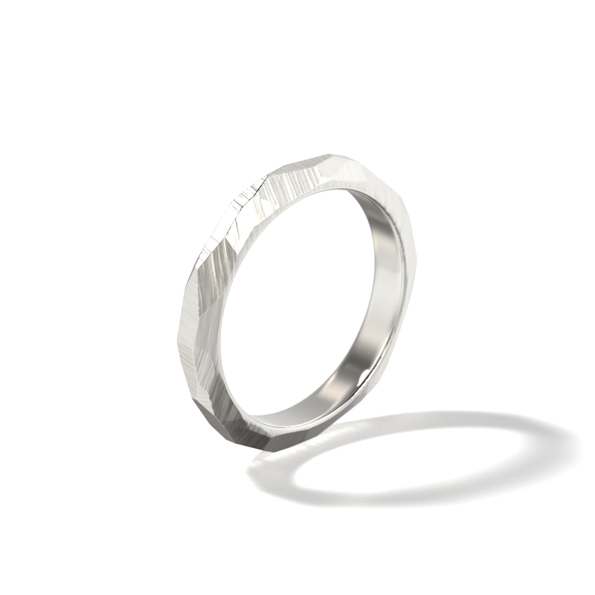 HER FACETED WEDDING BAND