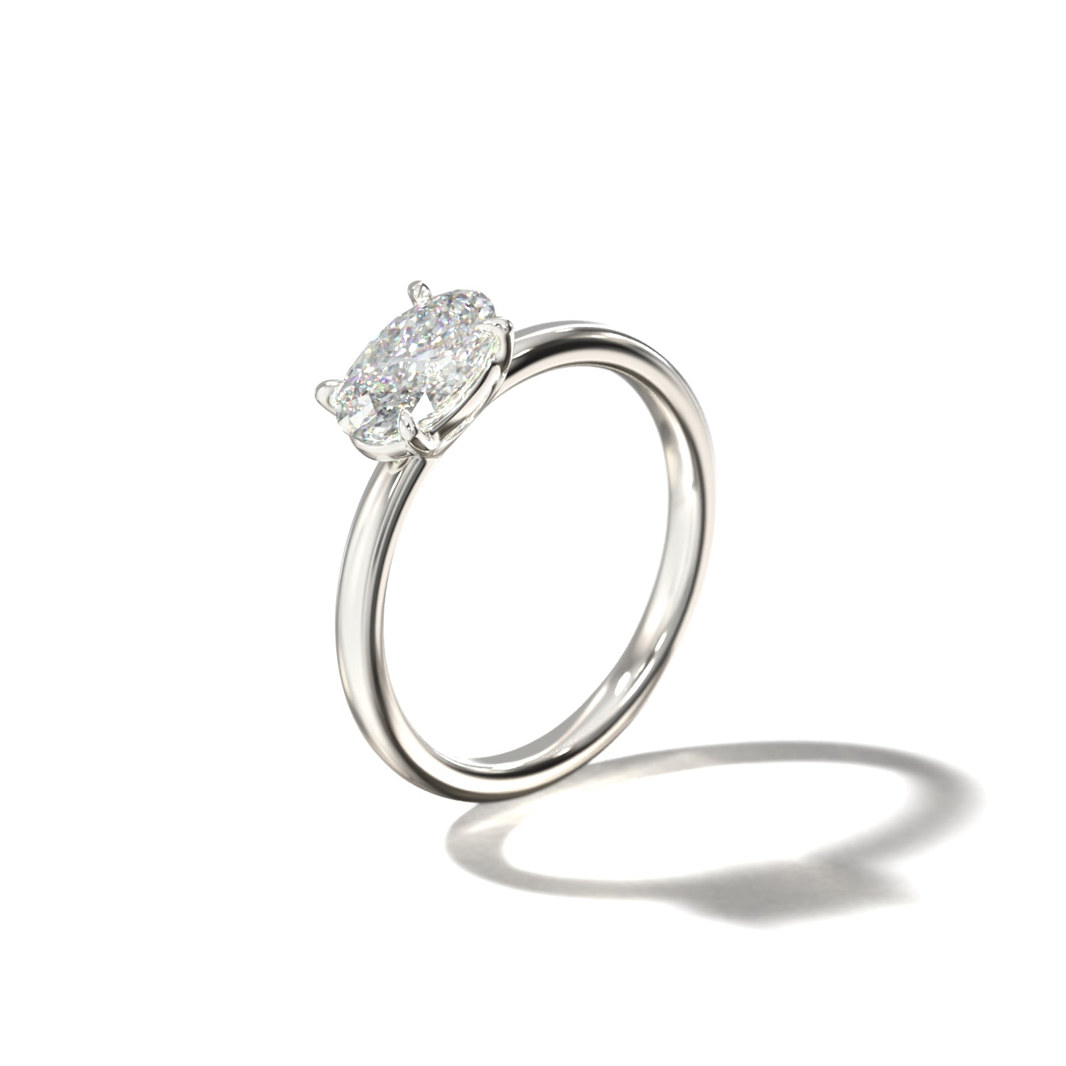 OVAL EAST WEST SOLITAIRE