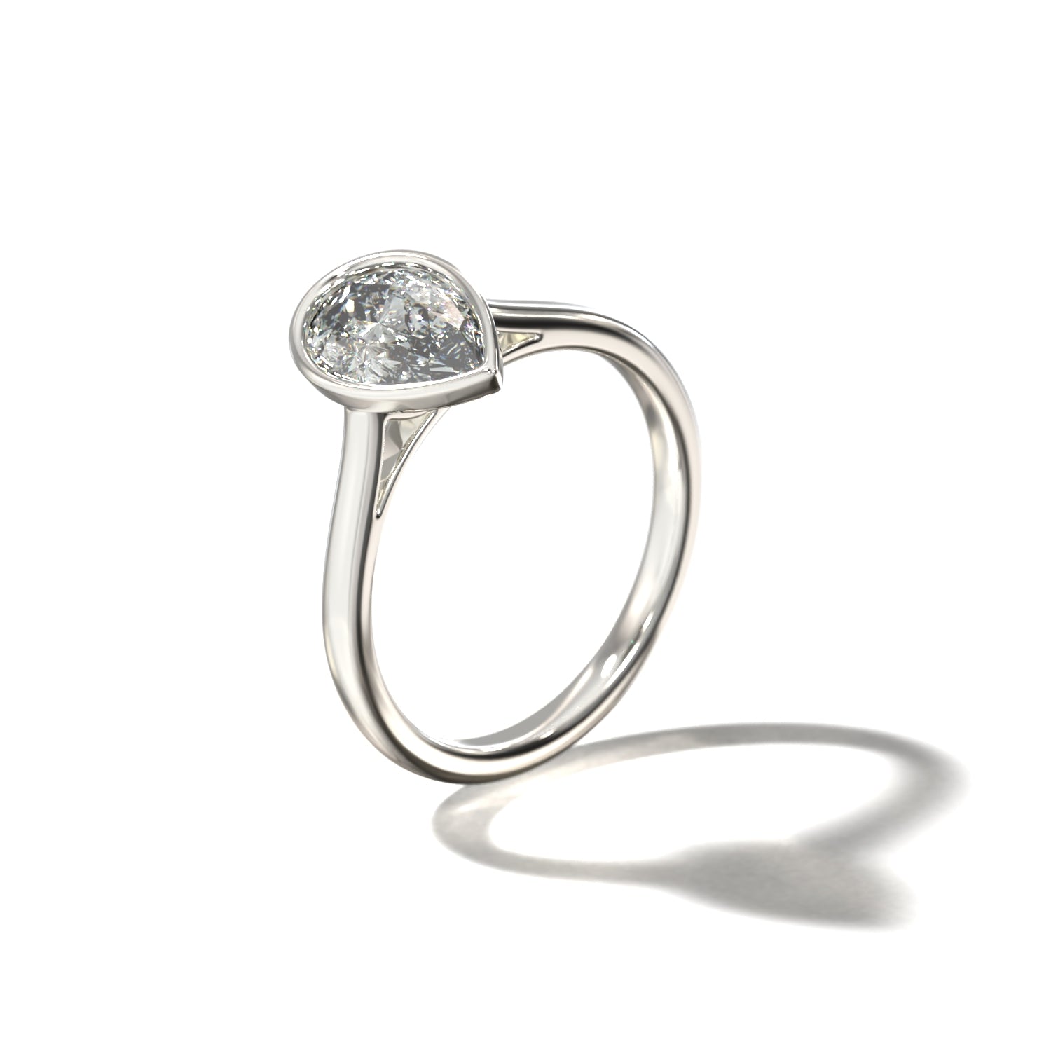 PEAR BEZEL SOLITAIRE