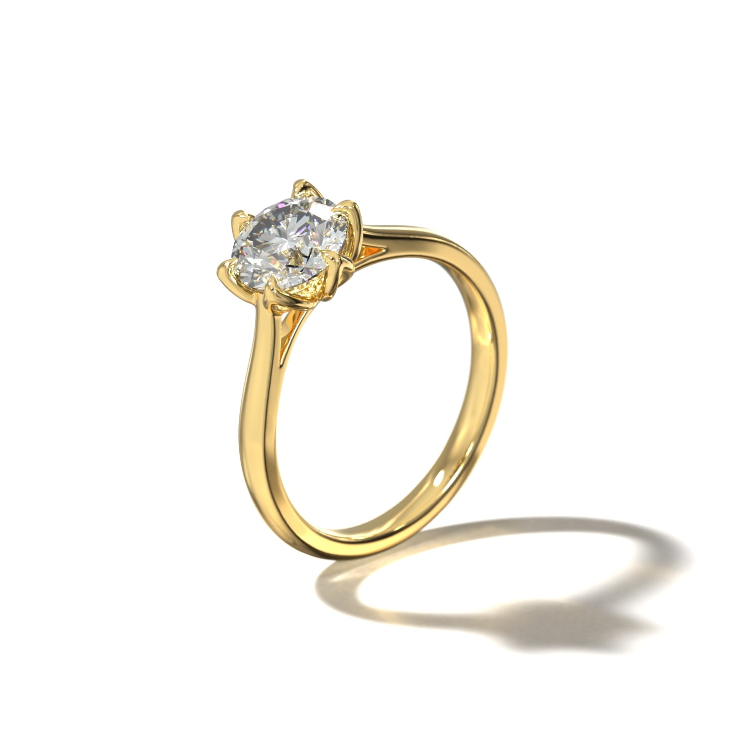 ROUND TULIP CATHEDRAL SOLITAIRE