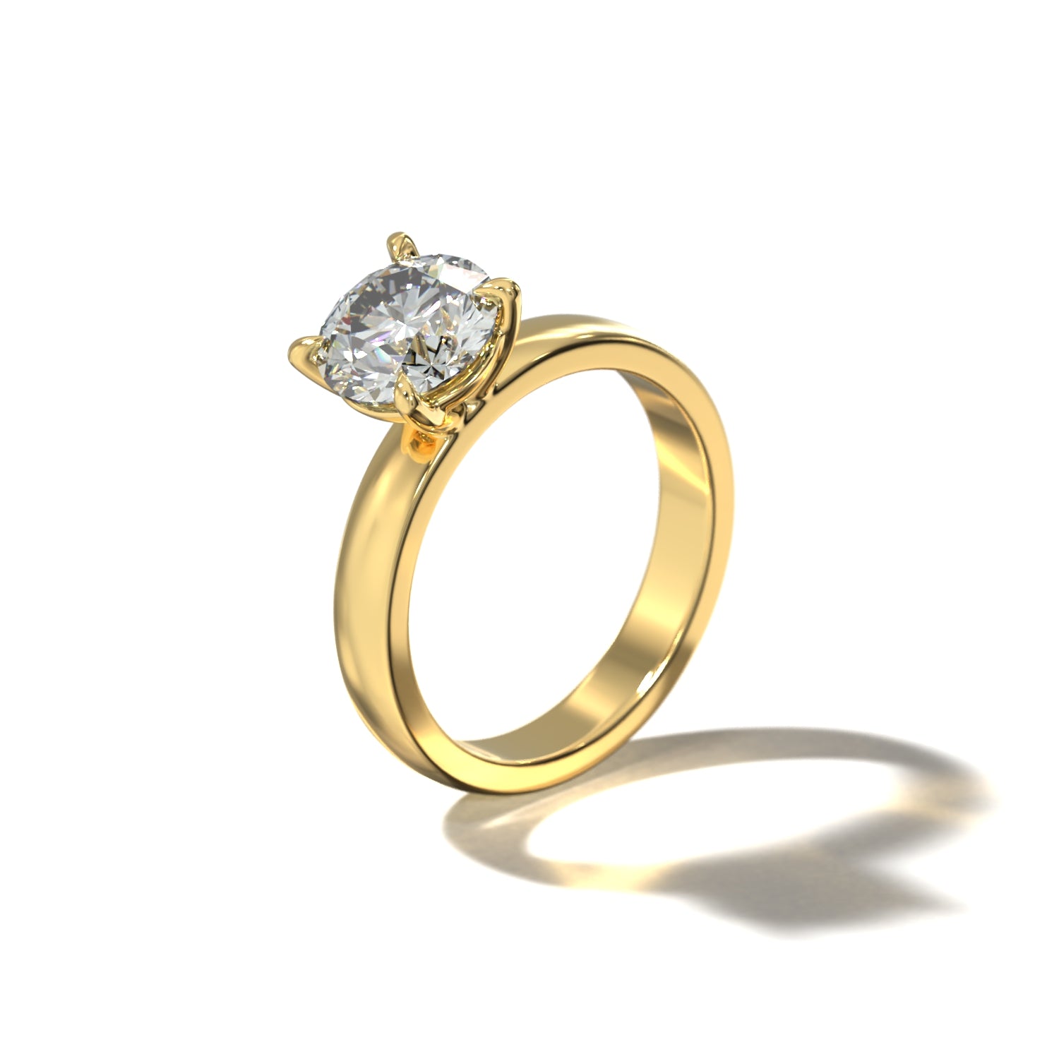 ROUND CIGAR BAND SOLITAIRE