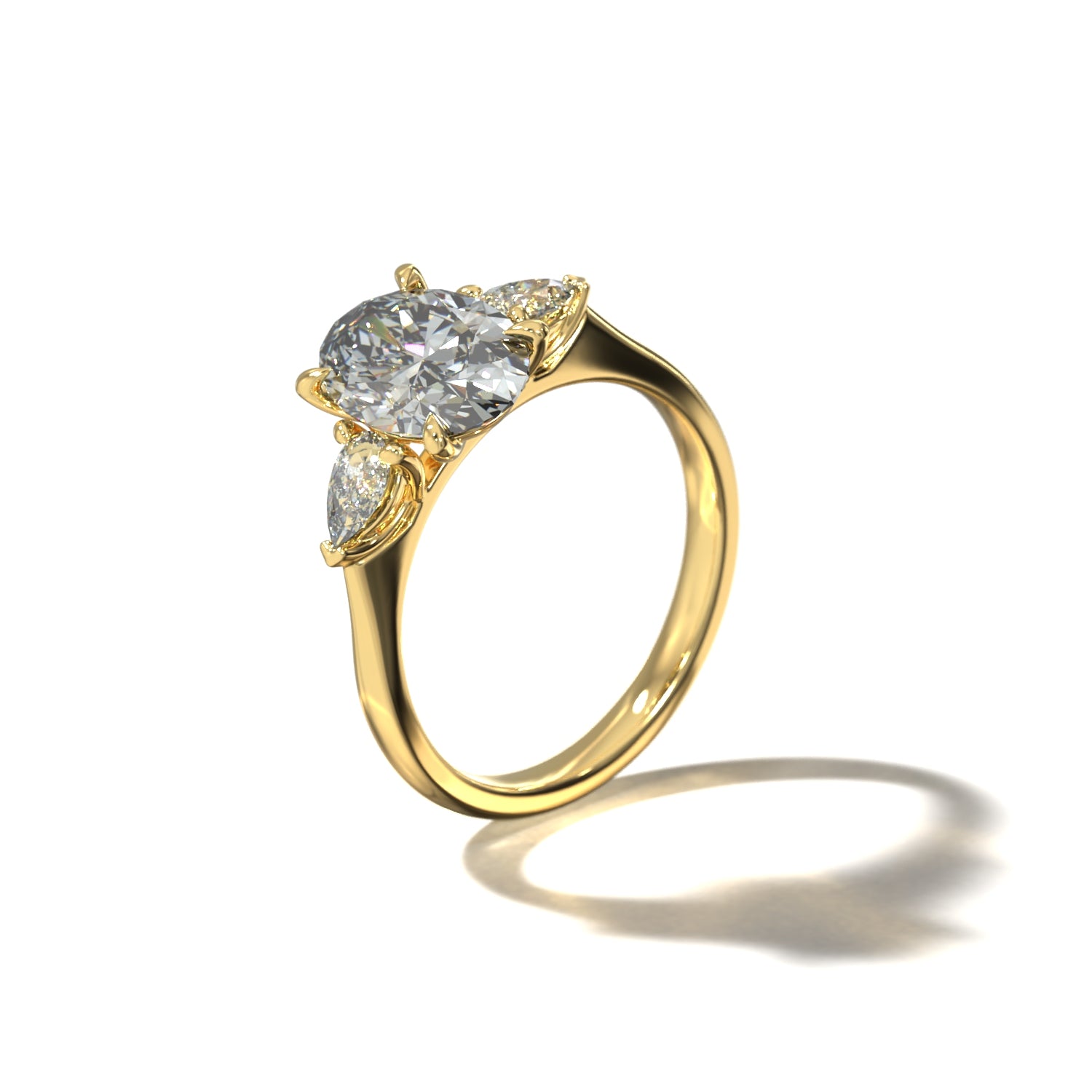 THREE STONE OVAL & PEARS