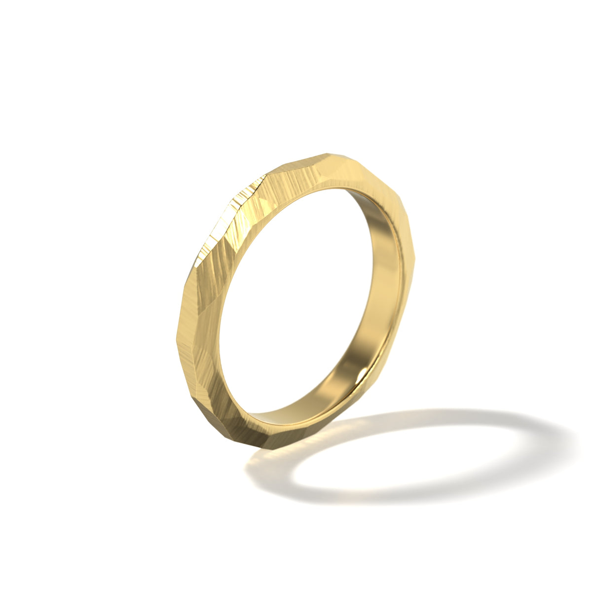 HER FACETED WEDDING BAND