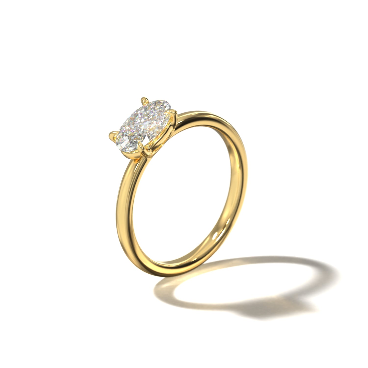 OVAL EAST WEST SOLITAIRE