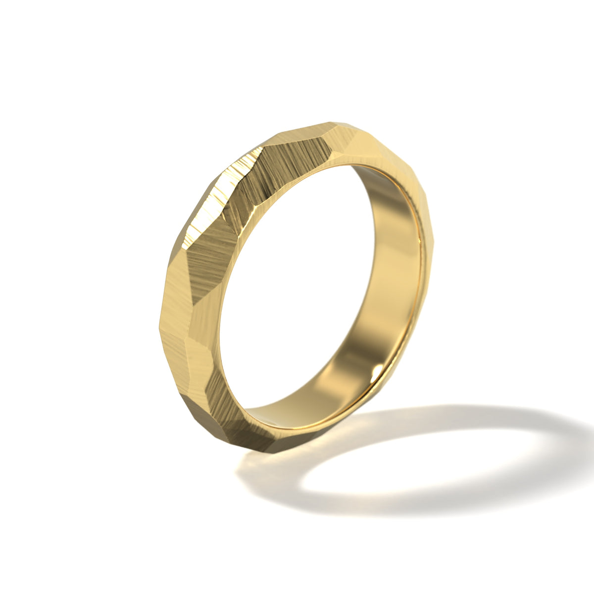 HIS FACETED WEDDING BAND