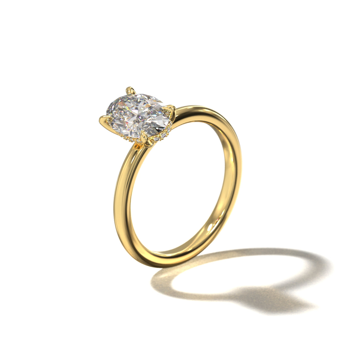 OVAL SOLITAIRE HIDDEN HALO