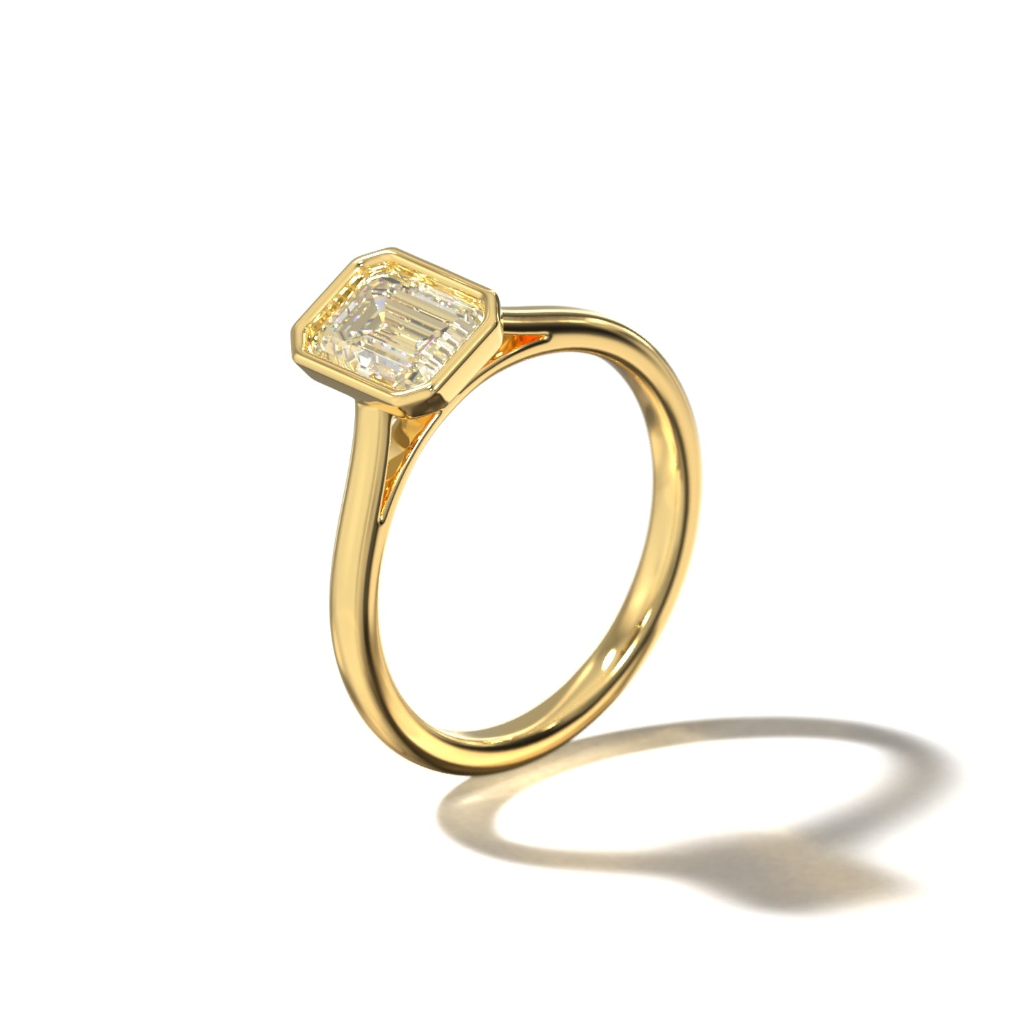 EMERALD BEZEL SOLITAIRE