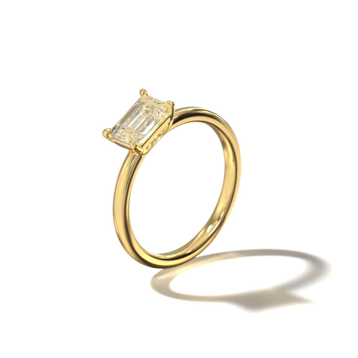 EMERALD EAST WEST SOLITAIRE