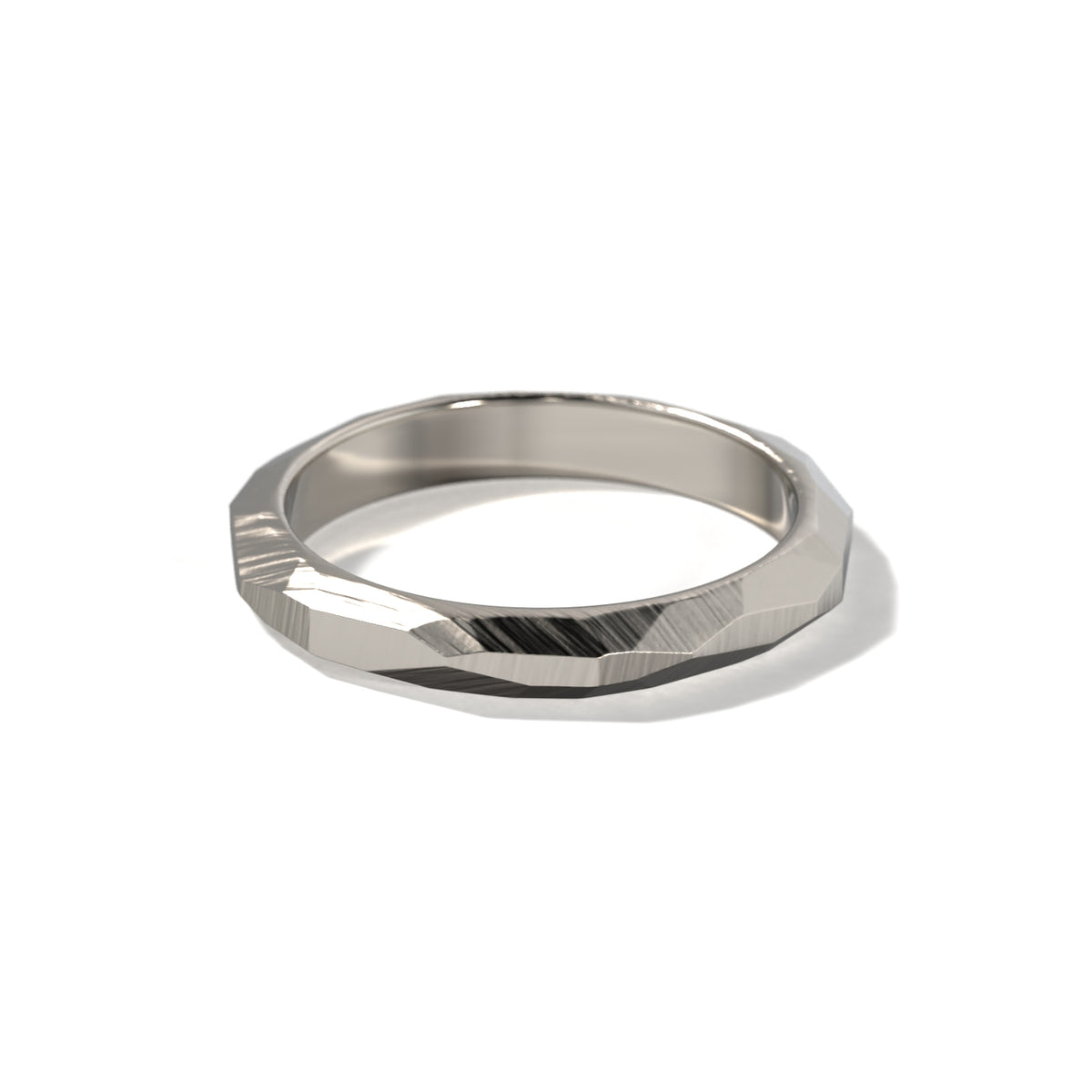 HER FACETED WEDDING BAND