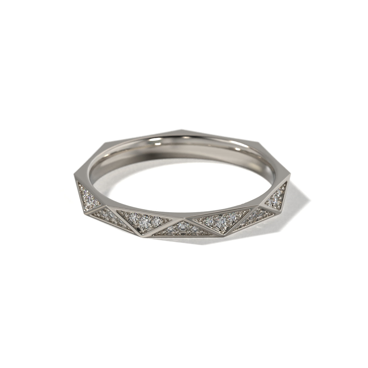 HER SCULPTED DIAMOND WEDDING BAND