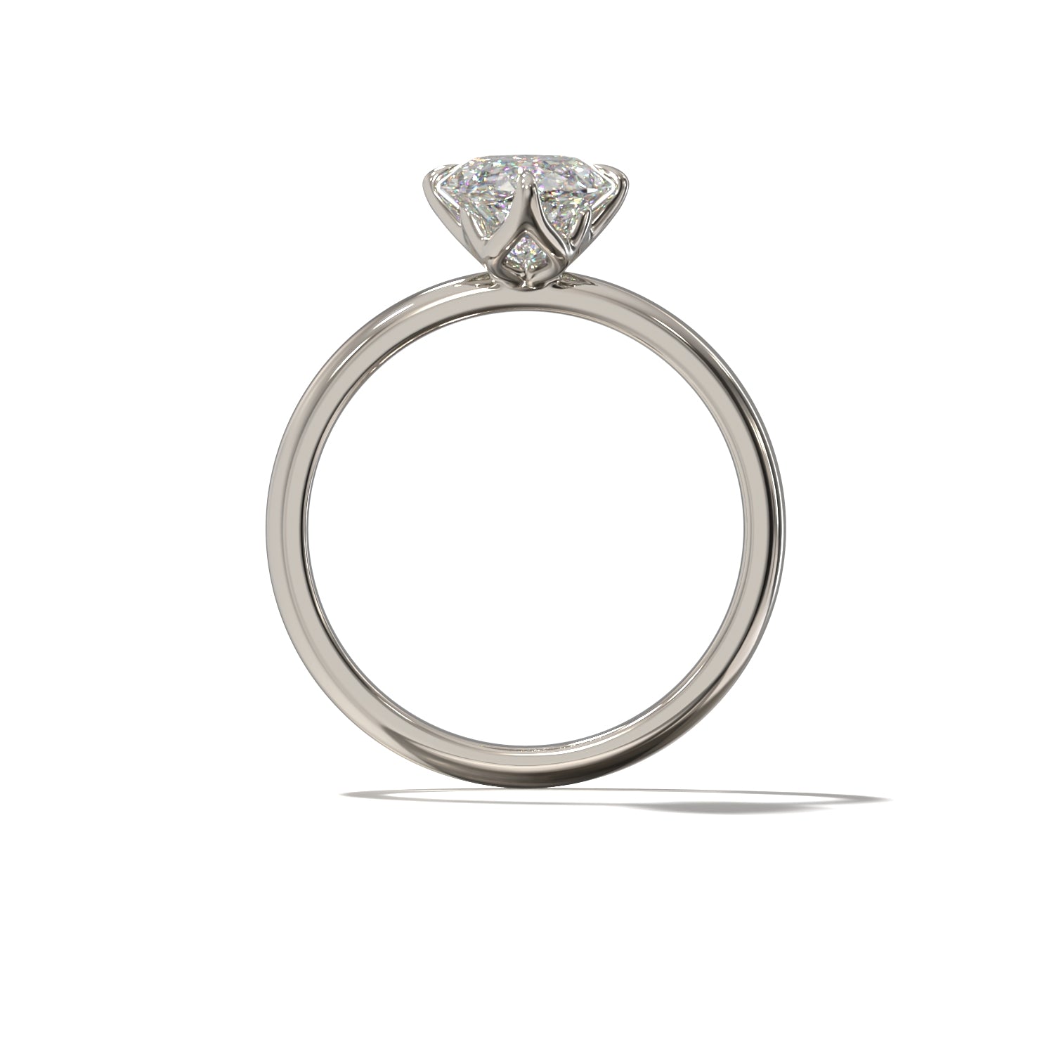 Oval Tulip North South Solitaire | Forlovelsesring | Lab Grown | Skarv
