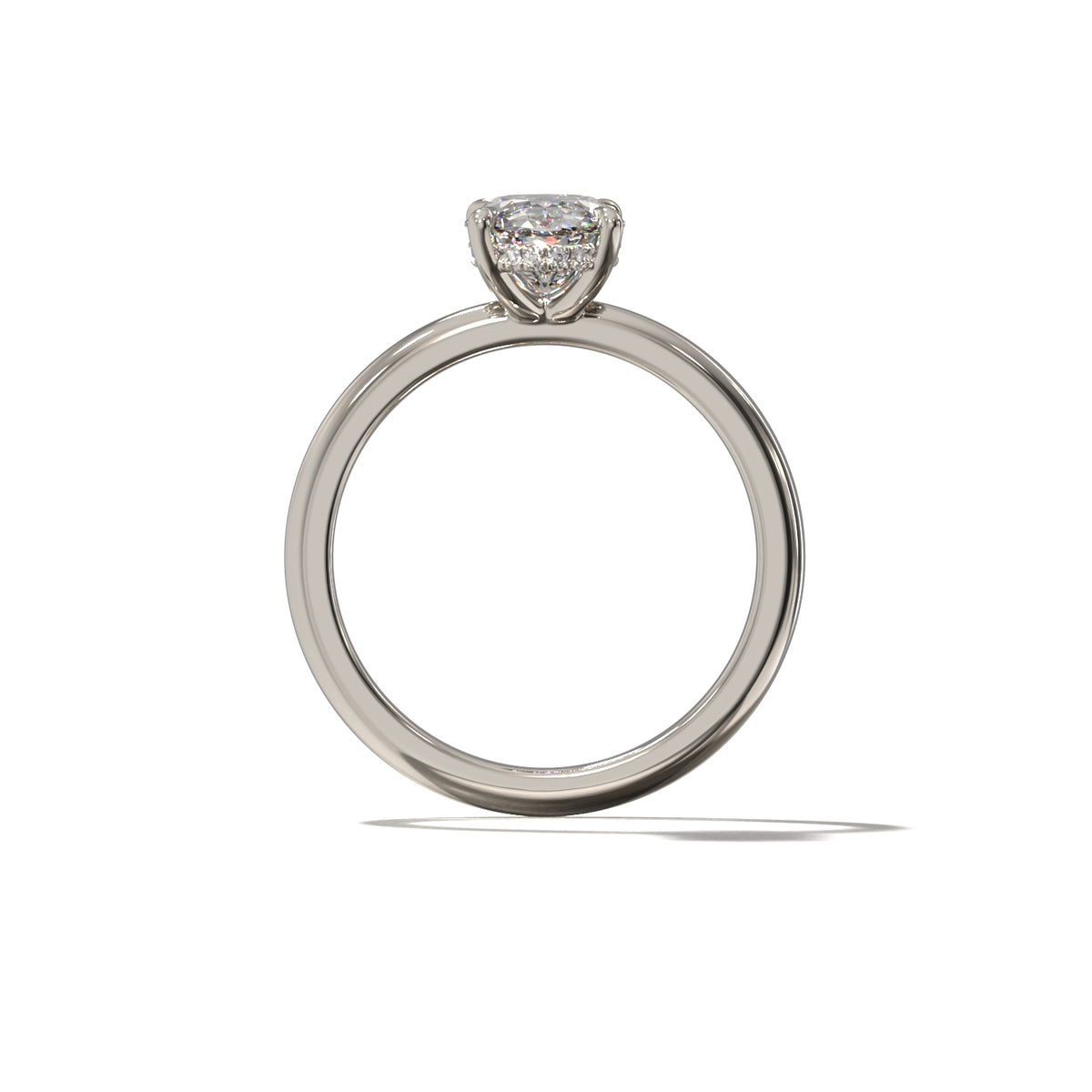 OVAL SOLITAIRE HIDDEN HALO