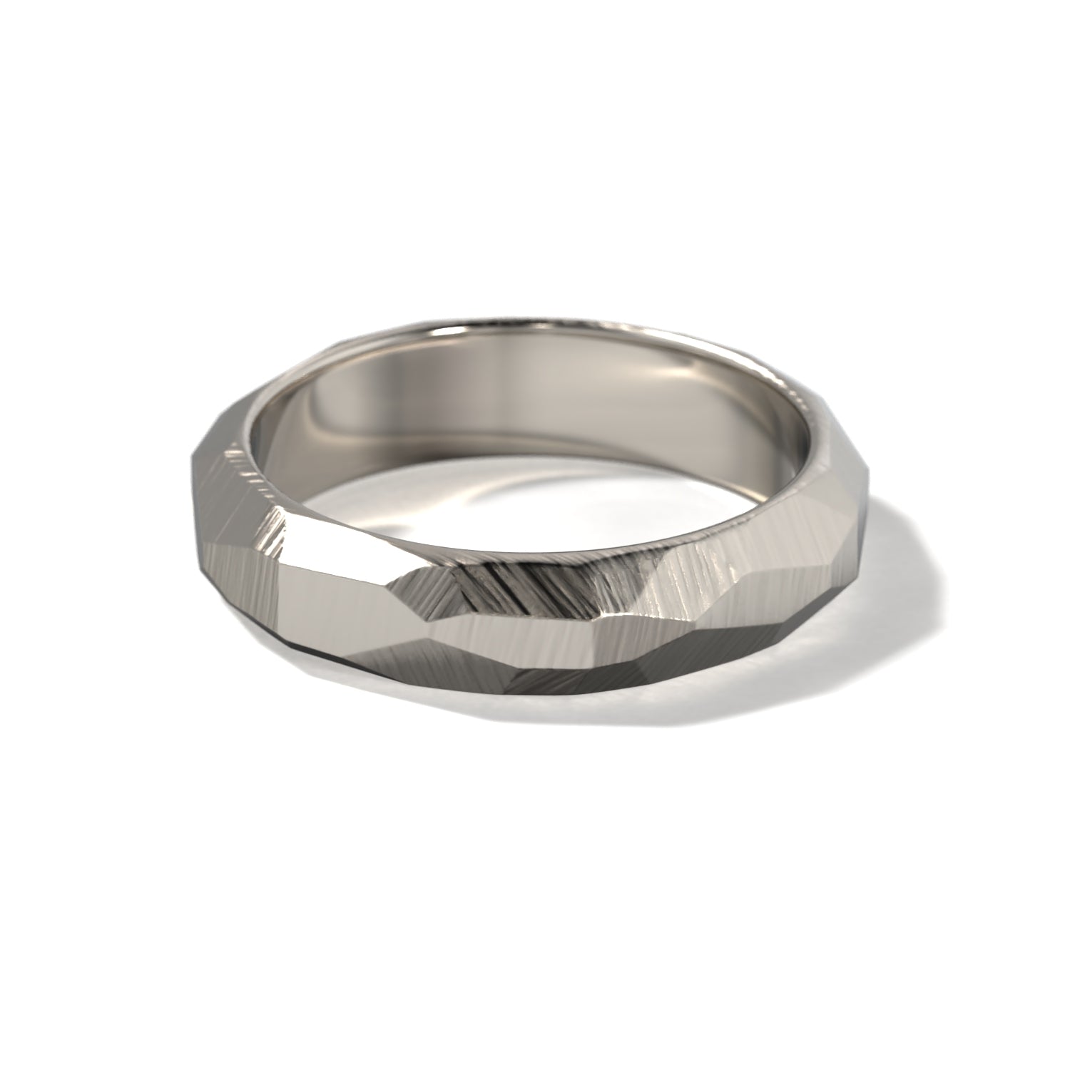 HIS FACETED WEDDING BAND