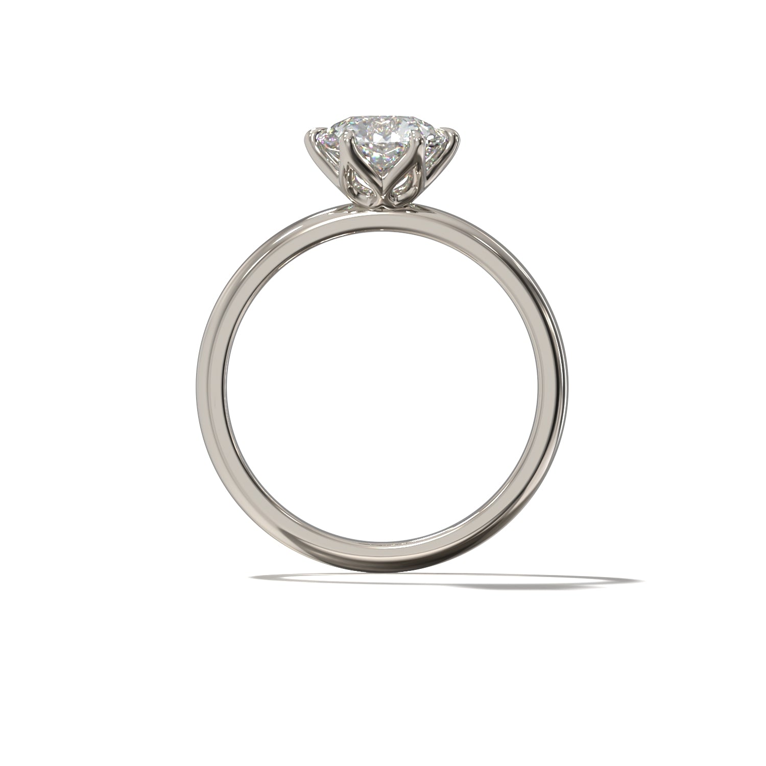 Round Tulip Solitaire | Forlovelsesring med lab grown diamant | Skarv