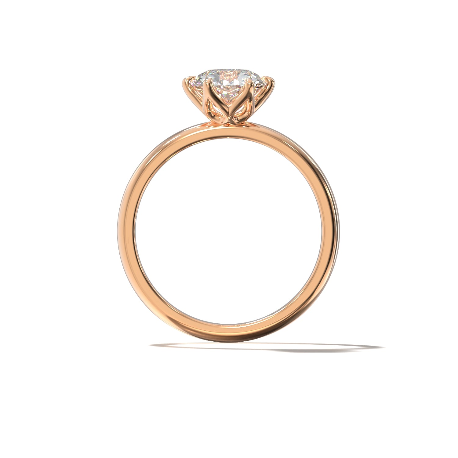 Round Tulip Solitaire | Forlovelsesring med lab grown diamant | Skarv