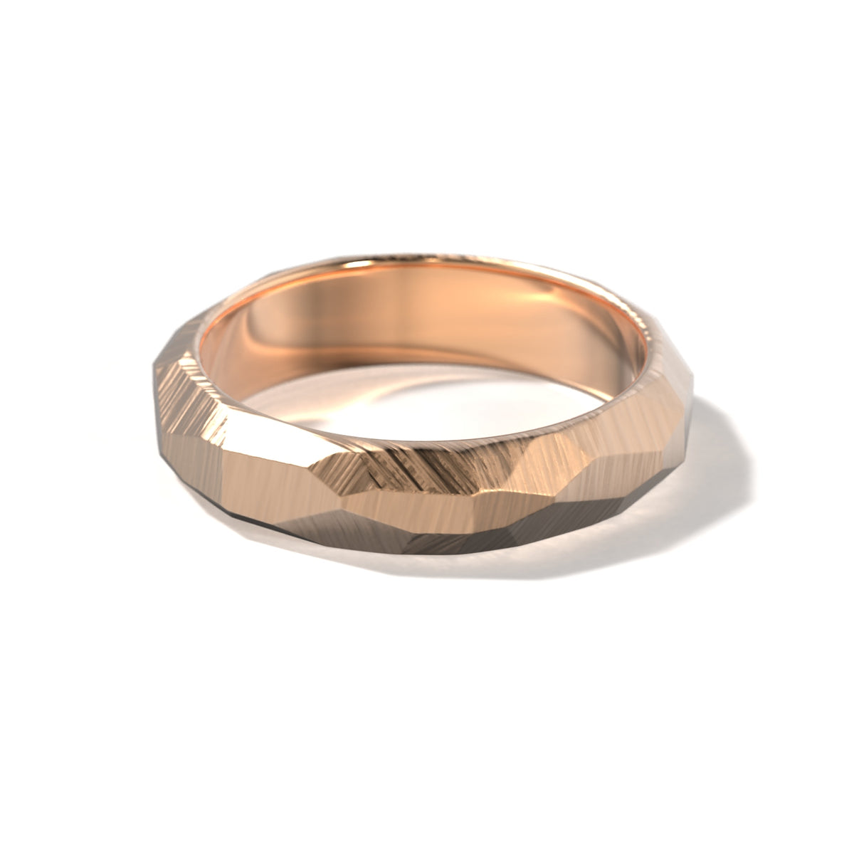 HIS FACETED WEDDING BAND