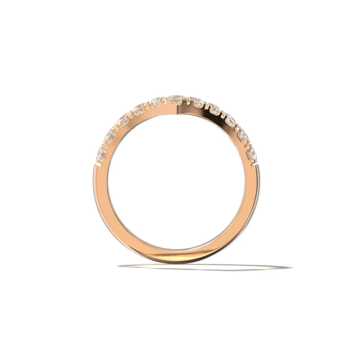 HER V DIAMOND WEDDING BAND