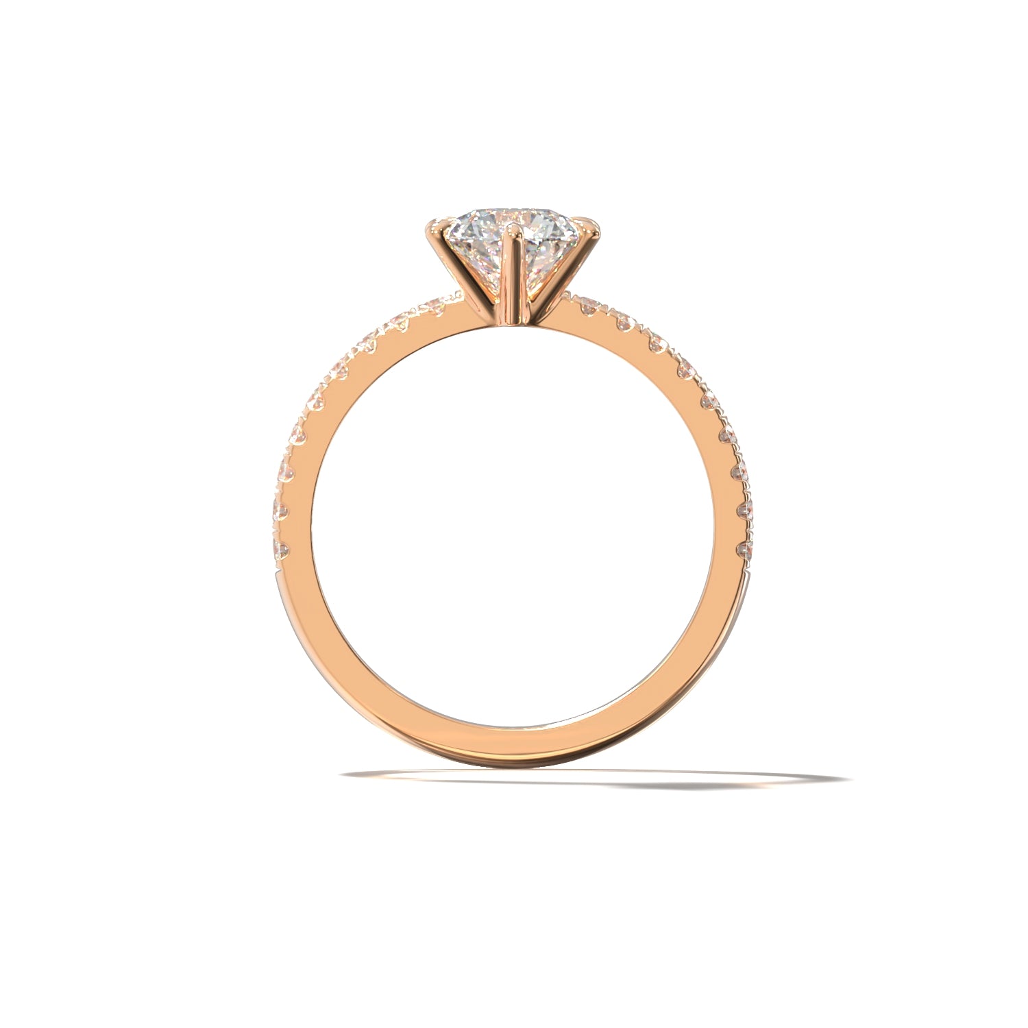 The Simple Pavé | Forlovelsesring med lab grown diamanter | Skarv