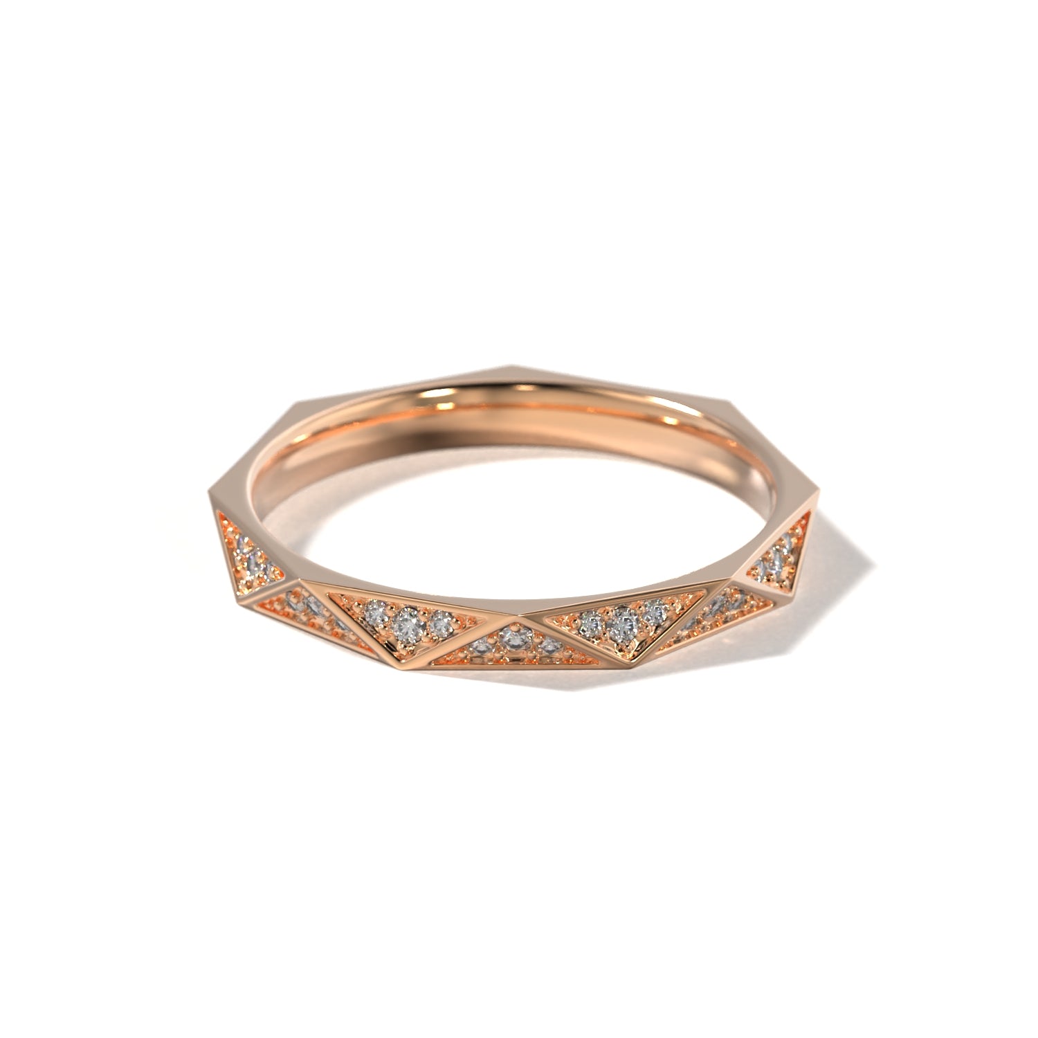 HER SCULPTED DIAMOND WEDDING BAND