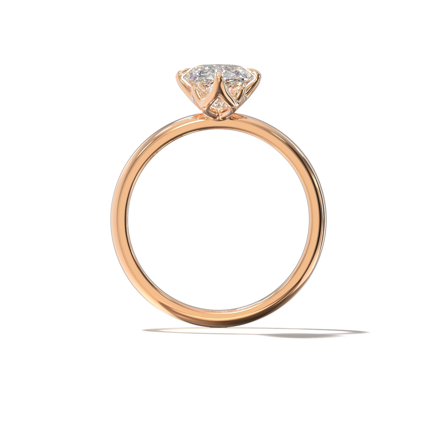 Oval Tulip North South Solitaire | Forlovelsesring | Lab Grown | Skarv
