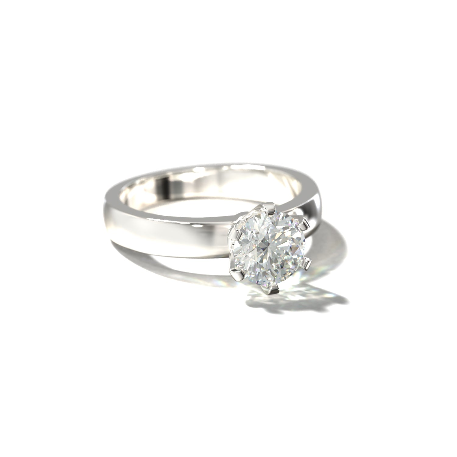 The Wide Crown | Forlovelsesring med lab grown diamant | Skarv