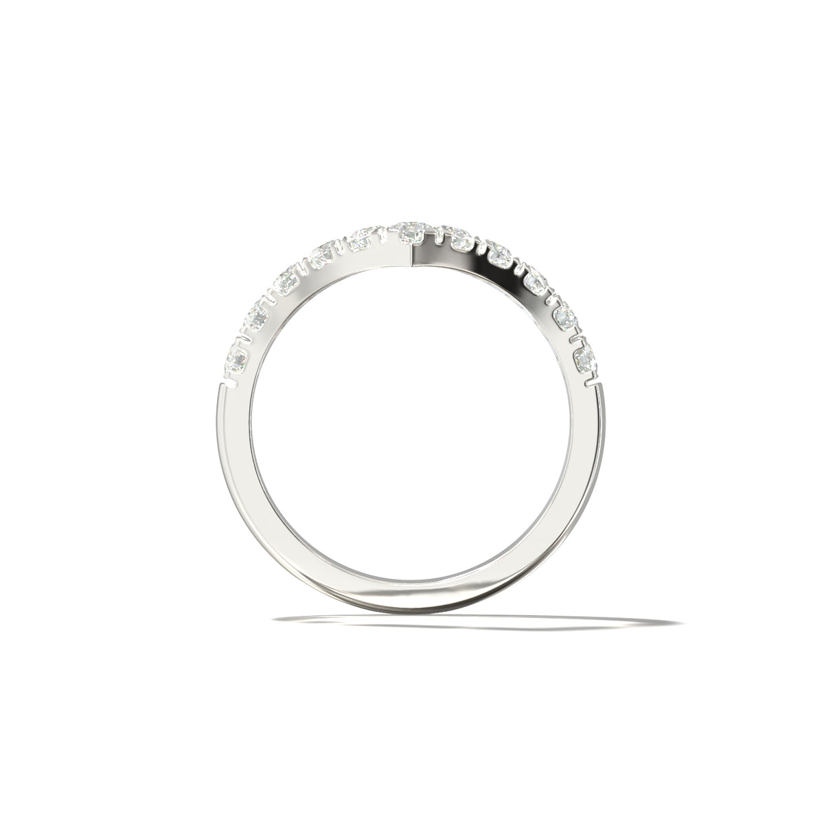 HER V DIAMOND WEDDING BAND