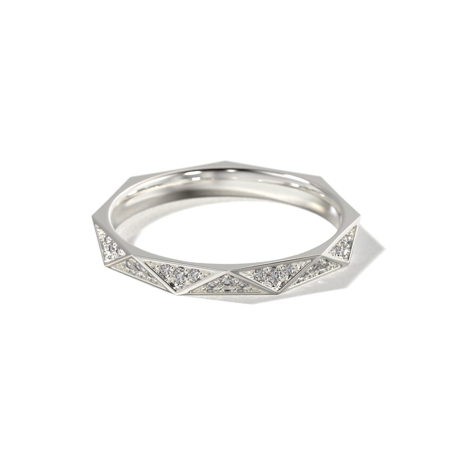 HER SCULPTED DIAMOND WEDDING BAND