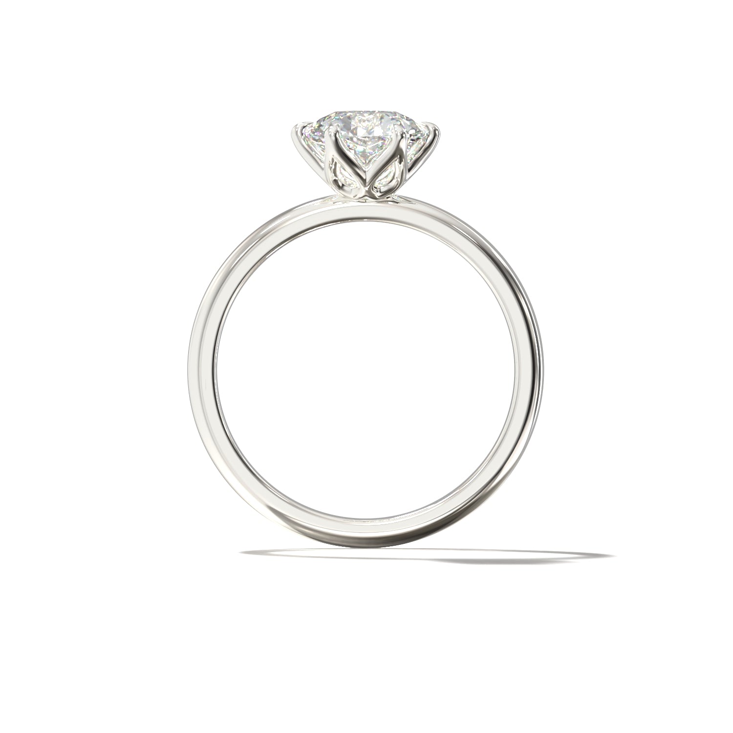 Round Tulip Solitaire | Forlovelsesring med lab grown diamant | Skarv