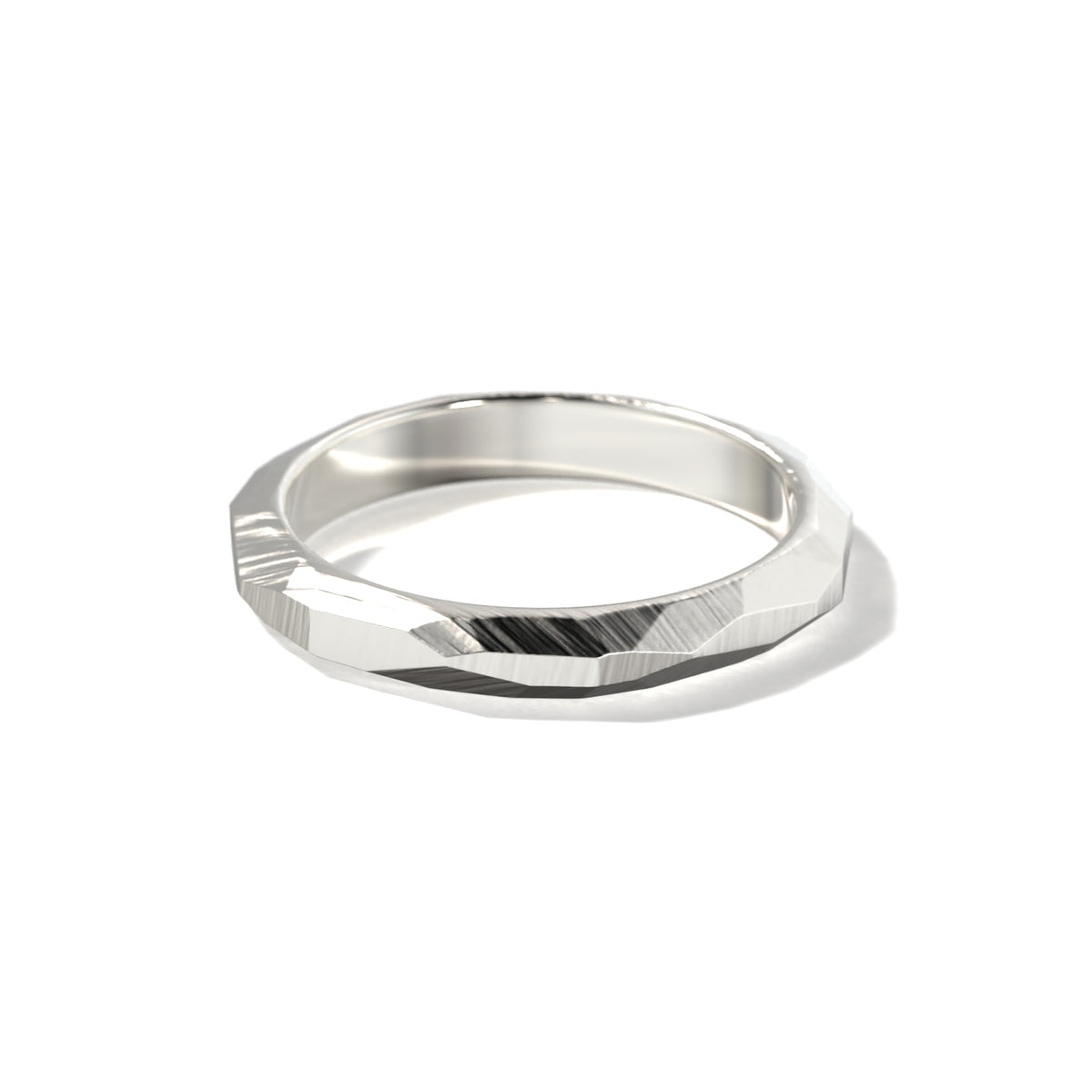 HER FACETED WEDDING BAND