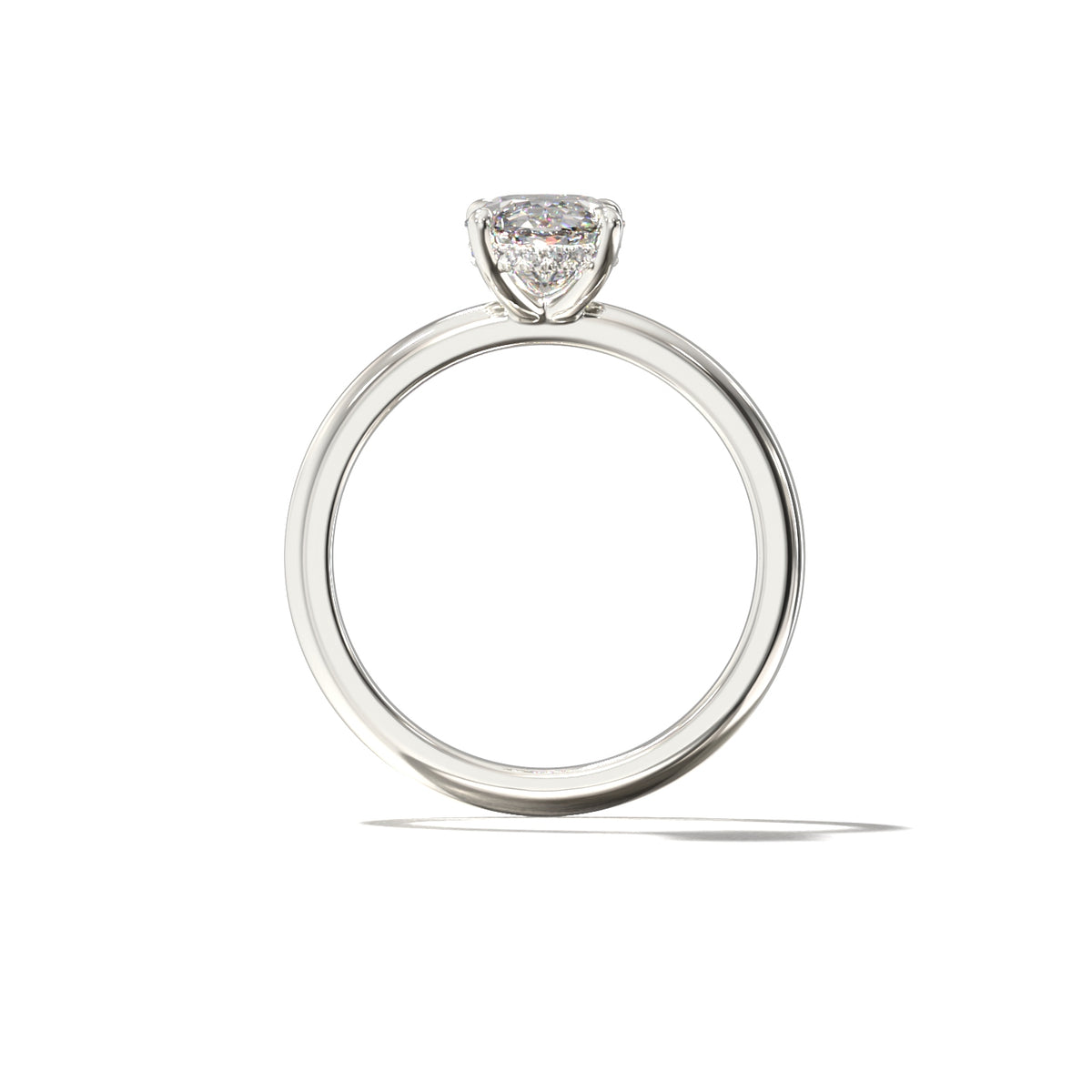 OVAL SOLITAIRE HIDDEN HALO