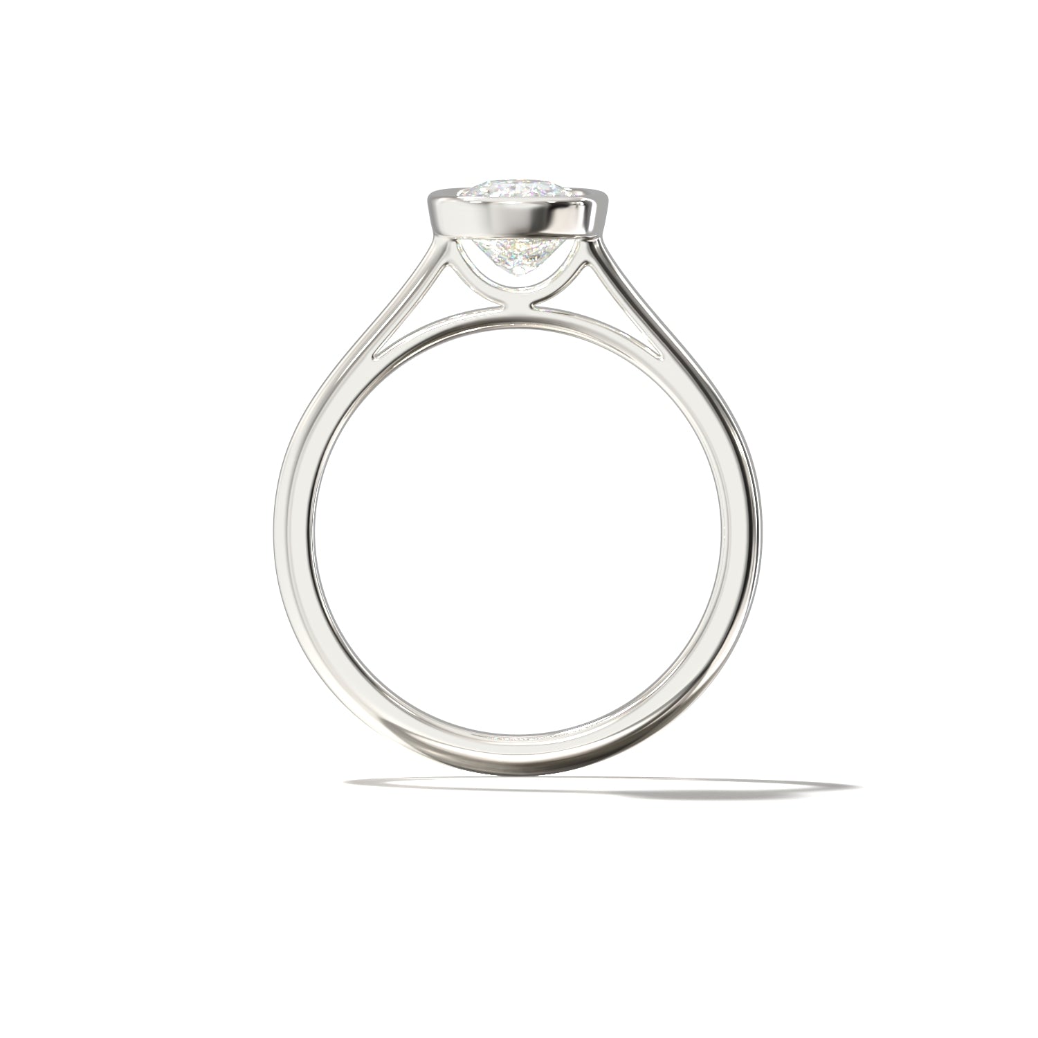 ELONGATED CUSHION BEZEL SOLITAIRE
