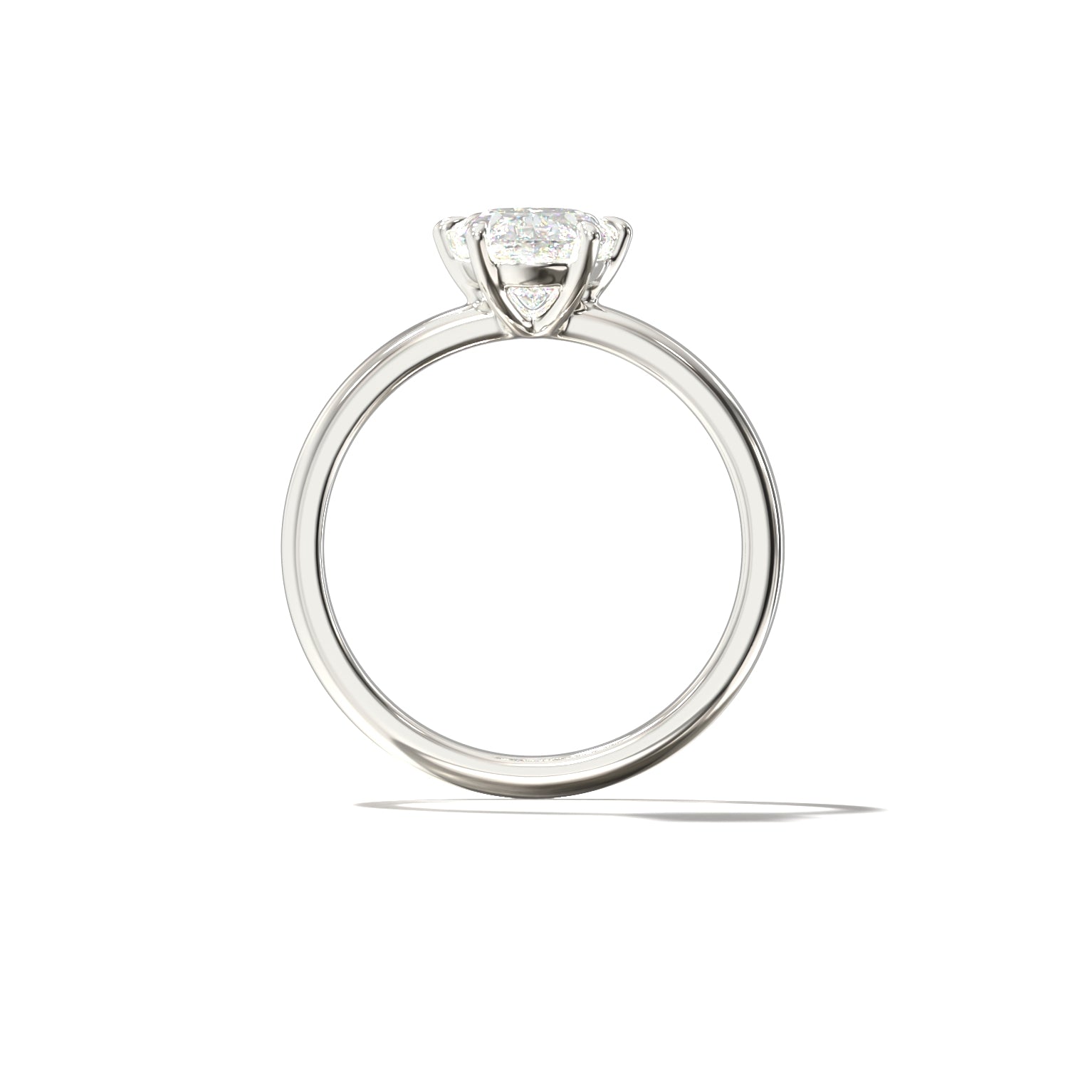 SIX CLAWED OVAL SOLITAIRE