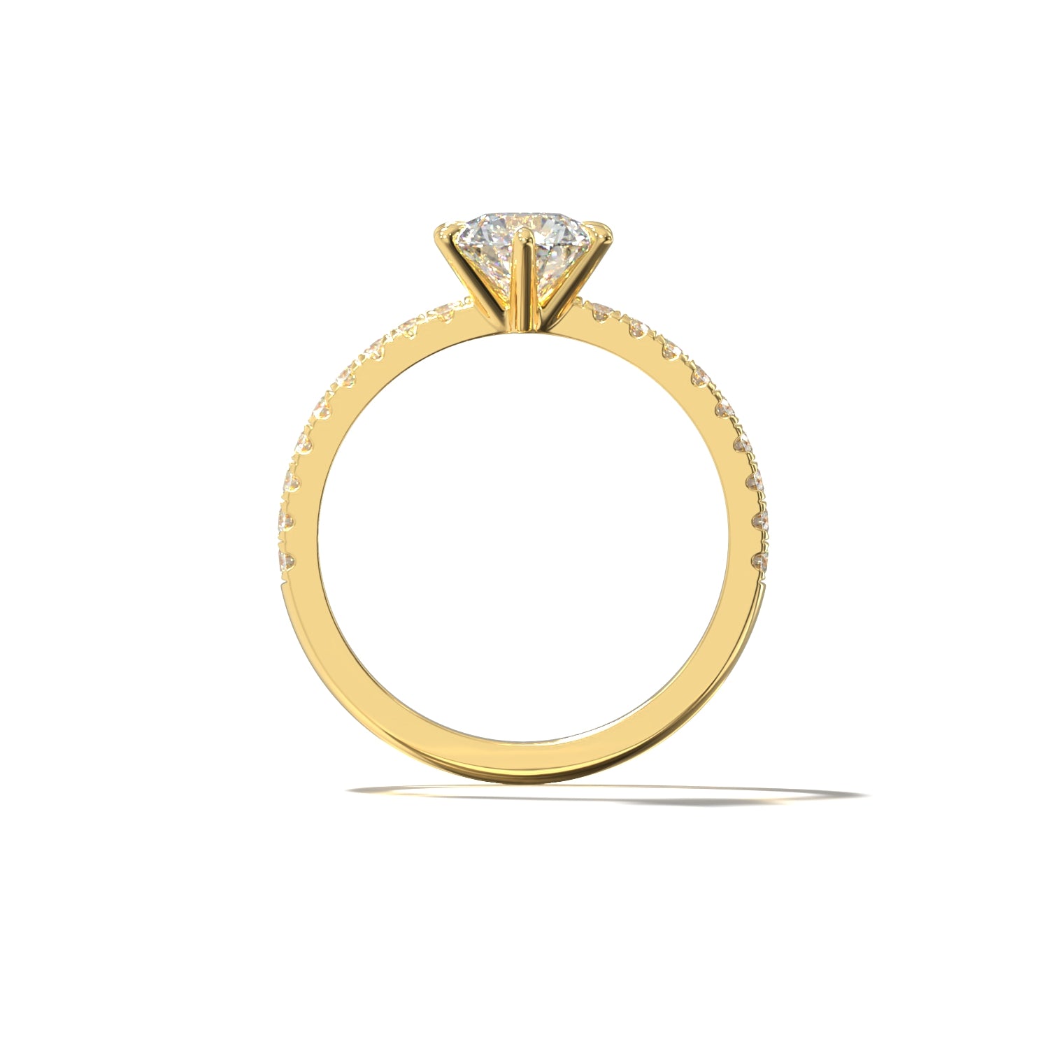 The Simple Pavé | Forlovelsesring med lab grown diamanter | Skarv