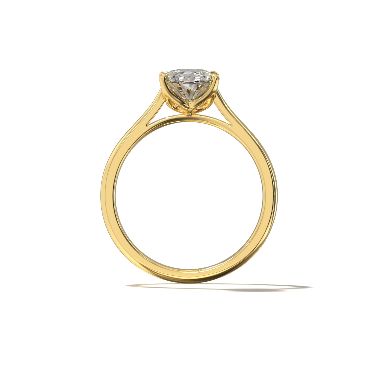 OVAL TULIP CATHEDRAL SOLITAIRE