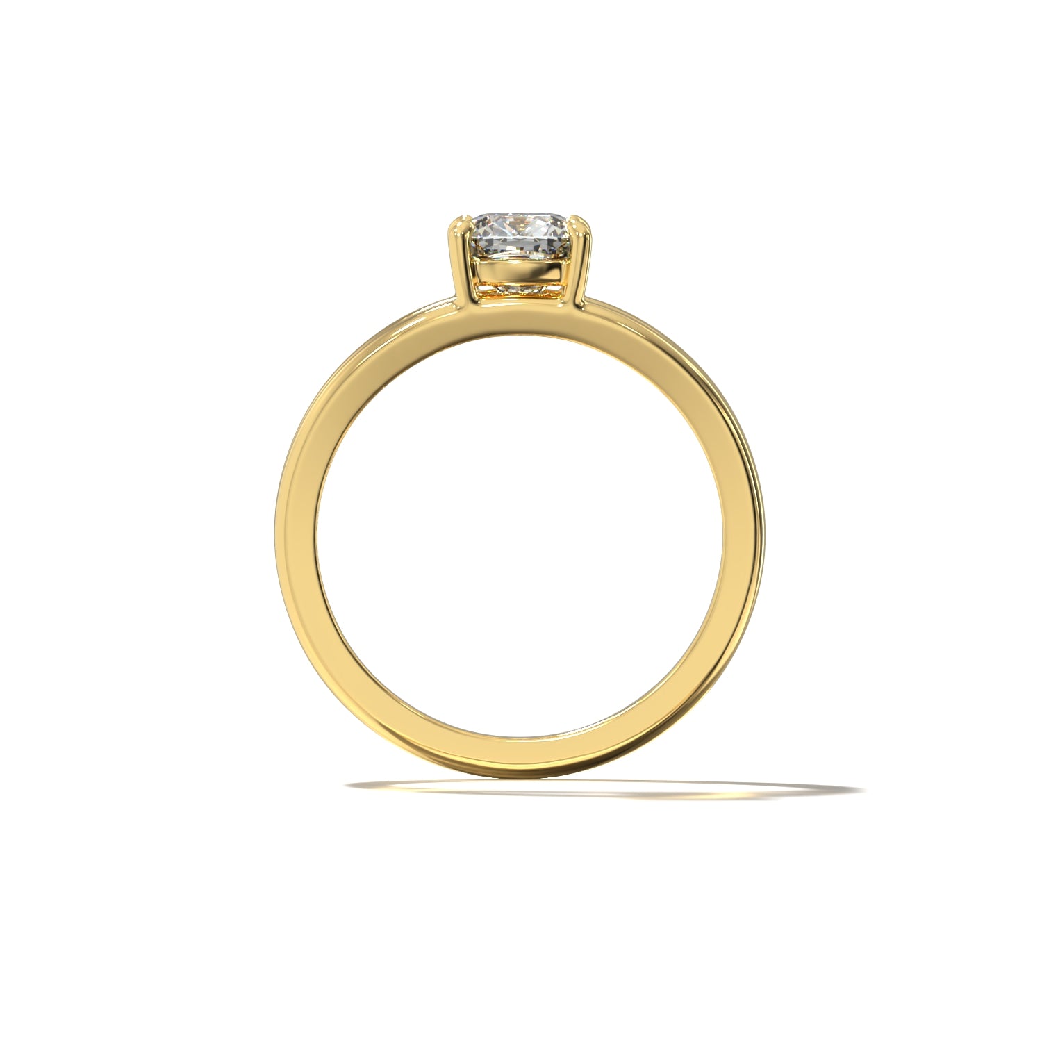 SPLIT SHANK CUSHION SOLITAIRE