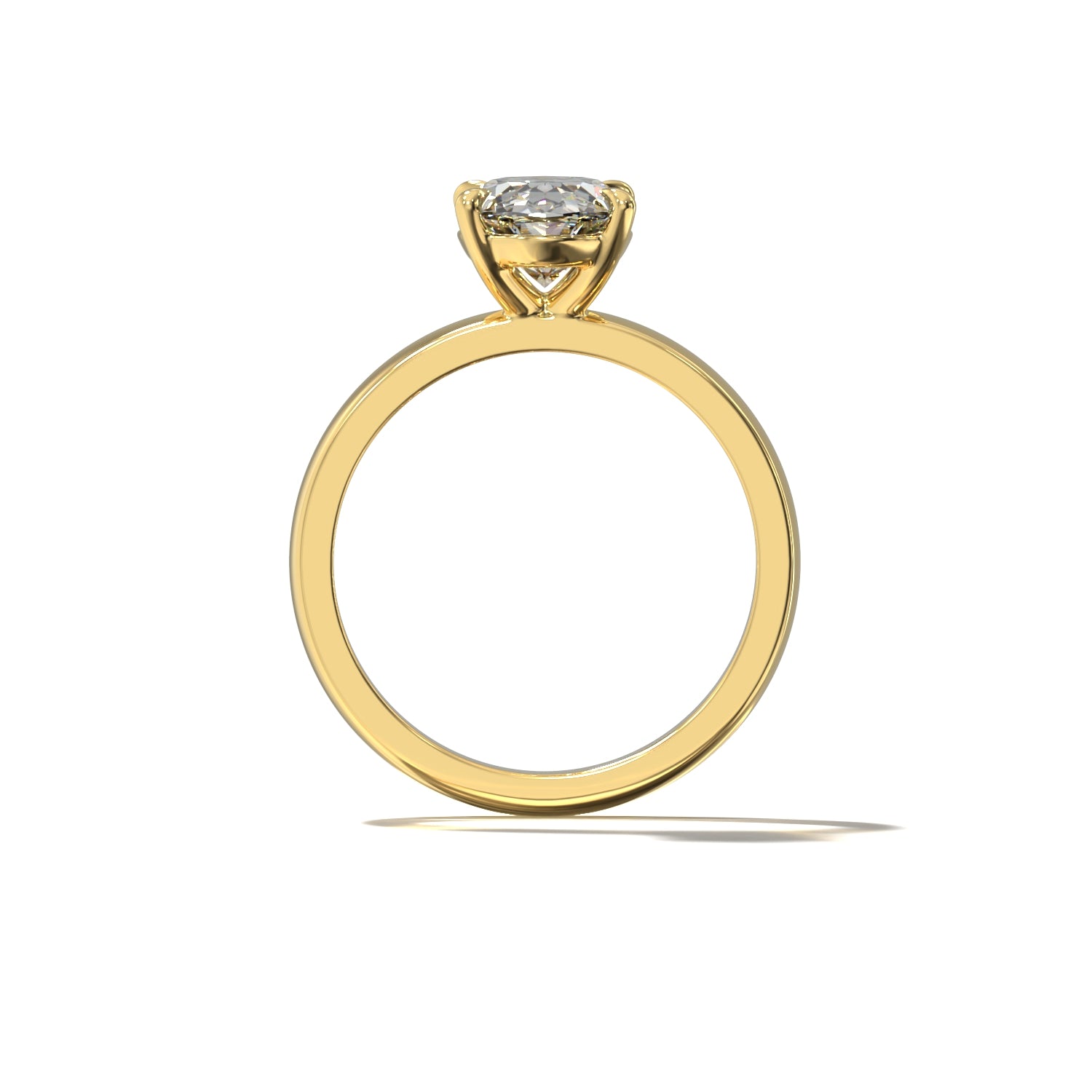 OVAL CIGAR BAND SOLITAIRE